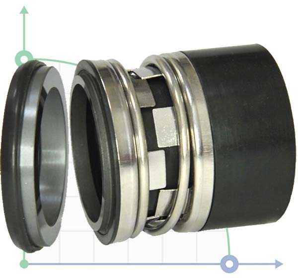 Mechanical seal R-2100N 75, CAR/SIC, VITON, 304 фото 1 — SP-Teploobmen