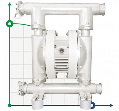 RUBY FDA 040S-W-ESS-T насос пневматический мембранный — SP-Teploobmen