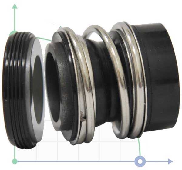 Mechanical shaft seal R-MG12 14, CAR/CER, EPDM, 304, G60 фото 1 — SP-Teploobmen