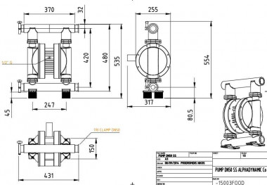 RUBY FDA 040S-W-TSS-T насос пневматический мембранный — SP-Teploobmen