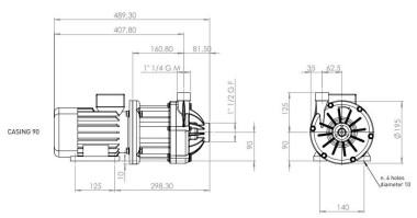 Насос с магнитной муфтой DM 15 PVDF, VITON, 2,2 кВт — SP-Teploobmen