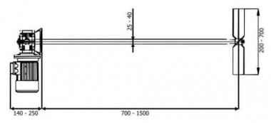 Низкооборотный миксер AGR-V, 0,37 кВт — SP-Teploobmen