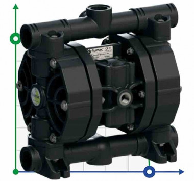 Мембранный насос азотной кислоты PHOENIX P120 PVDF SANTOPRENE+PTFE, 120 л/мин — SP-Teploobmen