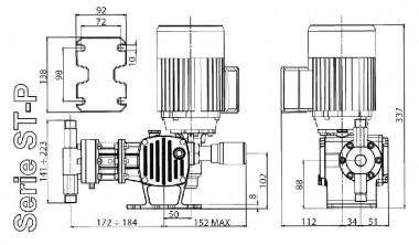 Плунжерный насос-дозатор ST-P AA 64/10 400/3/50 0,18 — SP-Teploobmen