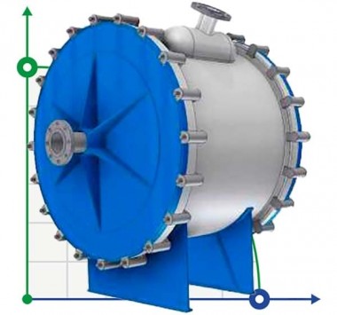 Спиральный теплообменник охлаждения сусла 30м2 — SP-Teploobmen