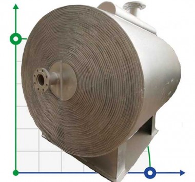 Spawany, niezmontowany spiralny wymiennik ciepła SHE-120S — SP-Teploobmen