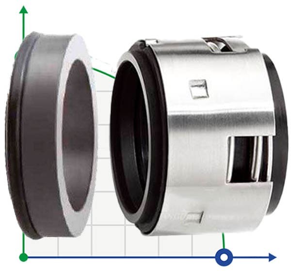 Shaft seal R-502B 28, SIC/SIC, VITON, 304 фото 1 — SP-Teploobmen