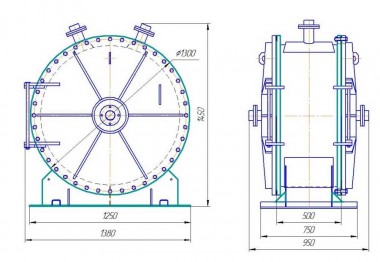Wymiennik spiralny 30m2, 12/12 — SP-Teploobmen
