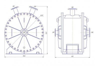 Wymiennik spiralny 20m2, 12/12 — SP-Teploobmen