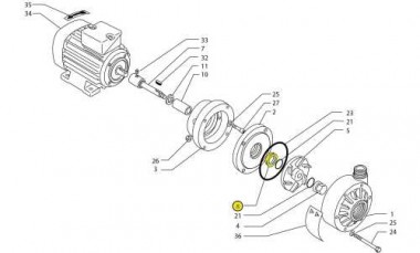 Lepki uszczelnienie d.22, Viton — SP-Teploobmen