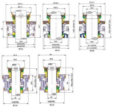 Уплотнение торцевое FLYGT R-FL.XE 35, TC/TC/TC/TC, VITON, 304/All — SP-Teploobmen