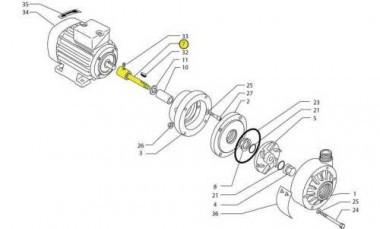 Wał pompy 80/100 MB — SP-Teploobmen