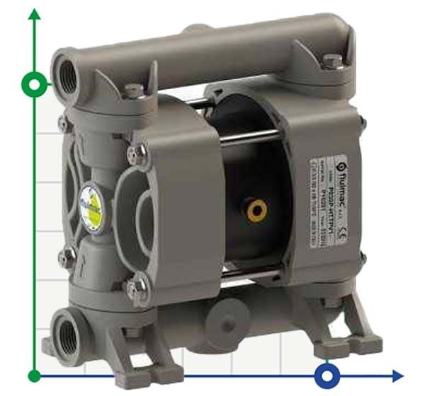 Пневматический мембранный насос PHOENIX P30 PP HYTREL+PTFE/NBR, 35 л/мин для щелочи фото 1 — SP-Teploobmen
