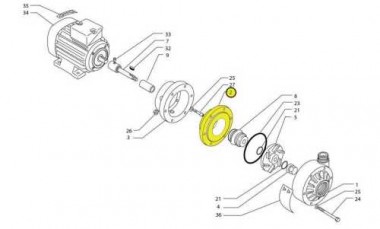Kołnierz PVDF uszczelnienia dla pomp MB 80/100 (TS) — SP-Teploobmen