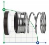 Single shaft seal R-FBC 16, SIC/SIC, VITON, 304, NG фото 1 — SP-Teploobmen