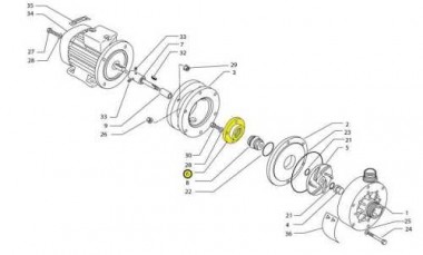 Uszczelnienia kołnierzowe do pompy PP MB 110-130 — SP-Teploobmen