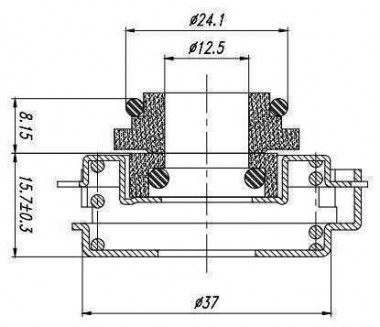Уплотнение насоса Grundfos CM, CME and Boosters R-706D 16, SIC/SIC, VITON, 304 — SP-Teploobmen