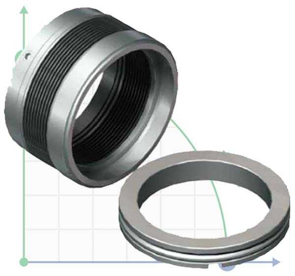Dichtung mit Metallbalg R-680 35, SIC/SIC, VITON, AM350/316 фото 1 — SP-Teploobmen