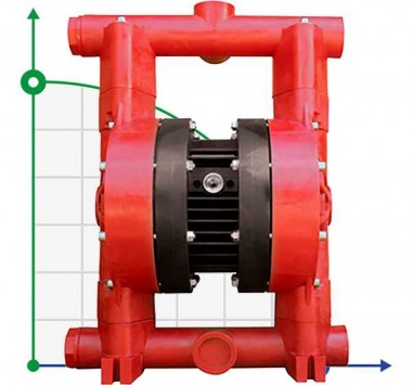 RUBY 040P-P-TPT-F насос пневматический мембранный — SP-Teploobmen