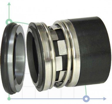 Механическое уплотнение R-2100N 10, CAR/SIC, VITON, 304 — SP-Teploobmen