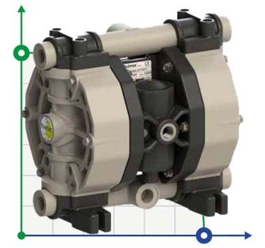 PHOENIX P65 PP SANTOPRENE+PTFE ATEX pompa membranowa pneumatyczna — SP-Teploobmen