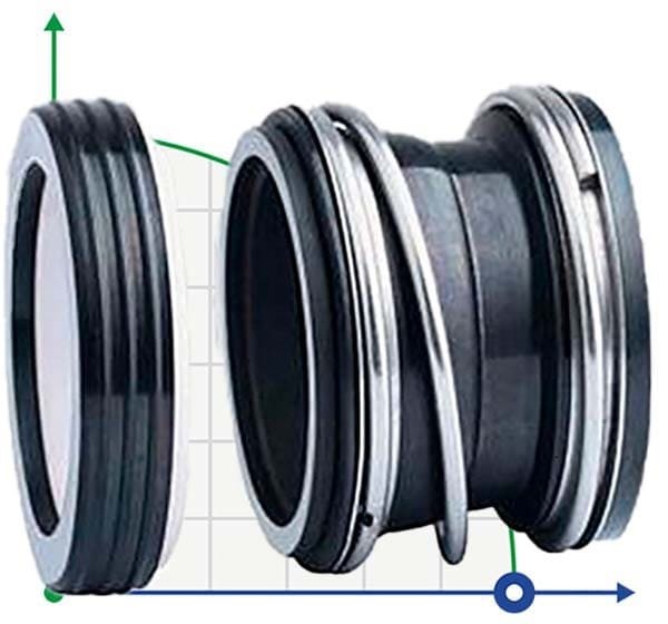 Gleitringdichtung R-B151 12, SIC/SIC, VITON, 304 фото 1 — SP-Teploobmen