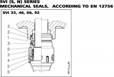 Торцевое уплотнение Lowara R-LWR 22, SIC/TC, VITON, 316 — SP-Teploobmen