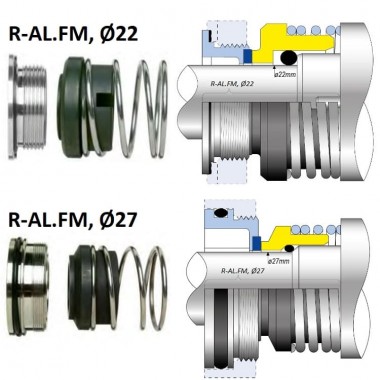 Торцевое уплотнение для насоса Alfa Laval R-AL.FM 22, CAR/SIC, EPDM, 304 — SP-Teploobmen