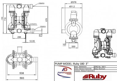 RUBY 180A-AP-NNN насос пневматический мембранный — SP-Teploobmen