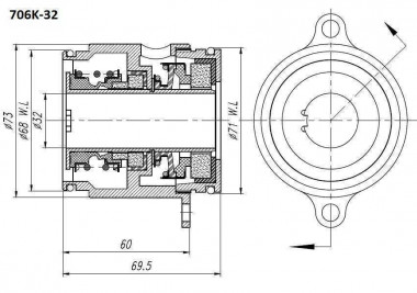 Картриджное уплотнение Grundfos R-706K 32, SIC/SIC/SIC/SIC, VITON, 316 — SP-Teploobmen