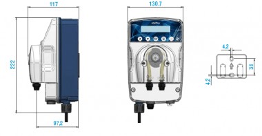 Перистальтический насос со встроенным контроллером ePOOL PH 3-1,5 220/240V Сантопрен — SP-Teploobmen