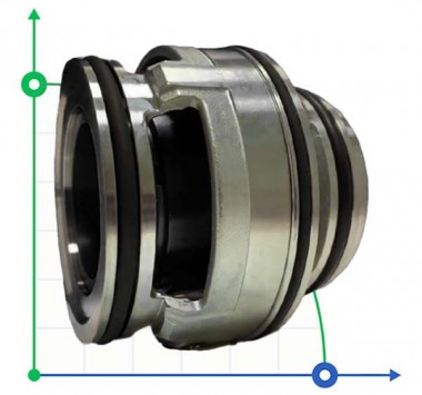Торцевое уплотнение-картридж насоса Grundfos R-706SE 43, SIC/SIC, VITON, 304 — SP-Teploobmen
