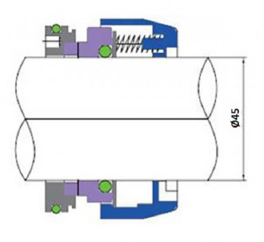 Торцевое уплотнение насоса FLYGT R-FL.OU 45, TC/TC, VITON — SP-Teploobmen