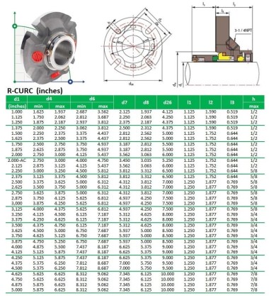 Kartuschedichtung R-CURC 5, SIC/SIC, VITON, 316L — SP-Teploobmen