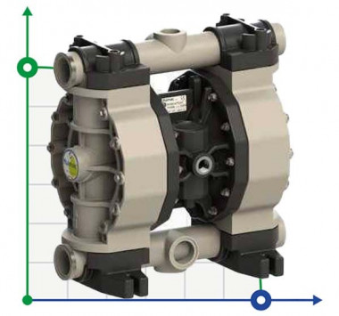 Pneumatyczna pompa membranowa PHOENIX P252 PP HYTREL+PTFE do nadtlenku wodoru, 250 l/min — SP-Teploobmen